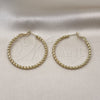 Oro Laminado Medium Hoop, Gold Filled Style Diamond Cutting Finish, Golden Finish, 02.213.0546.40