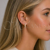 Oro Laminado Huggie Hoop, Gold Filled Style with Ivory Pearl, Polished, Golden Finish, 02.379.0069.15
