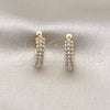 Oro Laminado Huggie Hoop, Gold Filled Style with Ivory Pearl, Polished, Golden Finish, 02.379.0069.15