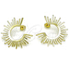 Oro Laminado Stud Earring, Gold Filled Style Polished, Golden Finish, 02.213.0547