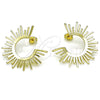 Oro Laminado Stud Earring, Gold Filled Style Polished, Golden Finish, 02.213.0547