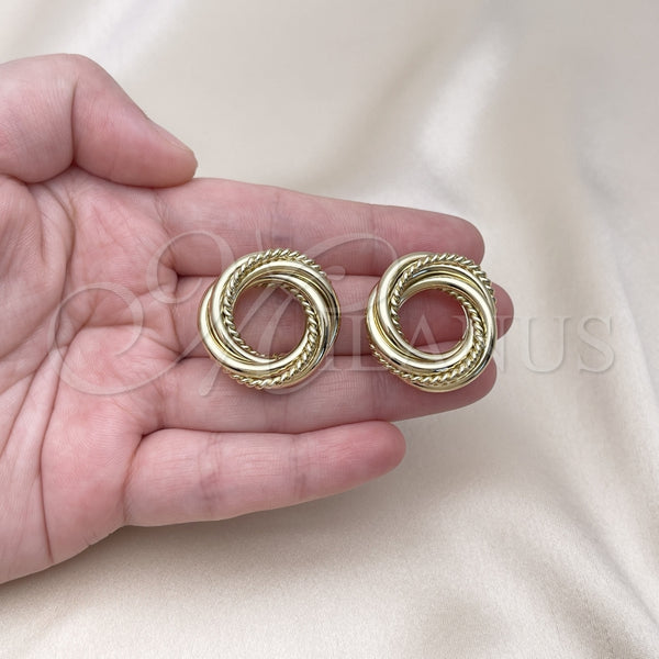 Gold Filled Ring — Stud Earring Twist Design Polished 02. — alternate product view — SKU 153594 | Oro Laminado anillo — Stud Earring Twist diseño pulido 02. — SKU 153594