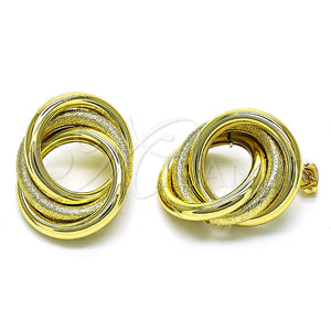 Gold Filled Ring — Stud Earring Hollow and Love Knot Design Matte — main product view — SKU 153595 | Oro Laminado anillo — Stud Earring Hollow and Love Knot diseño Matte — SKU 153595