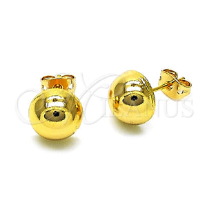 Gold Filled Ring — Stud Earring Ball Design Polished 02. — main product view — SKU 153614 | Oro Laminado anillo — Stud Earring Ball diseño pulido 02. — SKU 153614