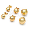 Gold Filled Ring — Stud Earring Ball Design Polished 02. — alternate product view — SKU 153614 | Oro Laminado anillo — Stud Earring Ball diseño pulido 02. — SKU 153614