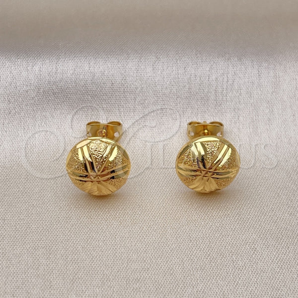 Gold Filled Ring — Stud Earring Diamond Cutting 02. — alternate product view — SKU 153615 | Oro Laminado anillo — Stud Earring Diamond Cutting 02. — SKU 153615