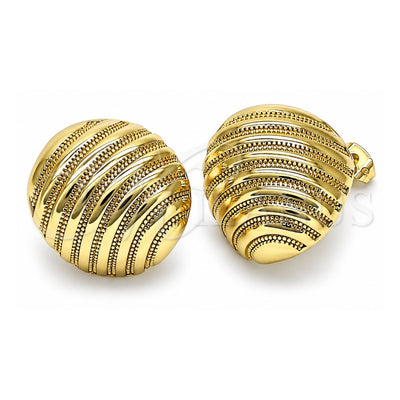 Oro Laminado Stud Earring, Gold Filled Style Polished, Golden Finish, 02.213.0557