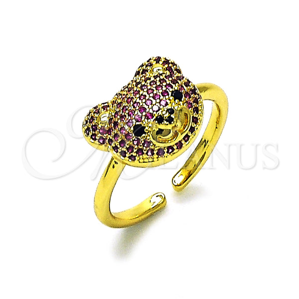 Gold Filled Ring — Multi Stone Ring Teddy Bear Design with Ruby — main product view — SKU 153661 | Oro Laminado anillo — Multi Stone Ring Teddy Bear diseño with Ruby — SKU 153661