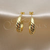 Oro Laminado Medium Hoop, Gold Filled Style Diamond Cutting Finish, Golden Finish, 02.341.0155.25
