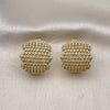 Oro Laminado Stud Earring, Gold Filled Style Polished, Golden Finish, 02.213.0558