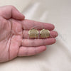 Oro Laminado Stud Earring, Gold Filled Style Polished, Golden Finish, 02.213.0561
