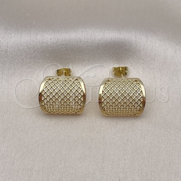 Gold Filled Ring — Stud Earring Polished 02. — alternate product view — SKU 153733 | Oro Laminado anillo — Stud Earring pulido 02. — SKU 153733