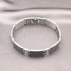 Stainless Steel Solid Bracelet, Greek Key Design, Polished, Two Tone, 03.114.0360.3.09
