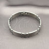 Stainless Steel Solid Bracelet, Polished, Steel Finish, 03.114.0315.3.09 (12 MM Thickness, 9 Inches Length)
