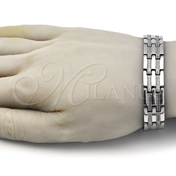 Stainless Steel Bracelet — Solid Bracelet Polished 03. 14 MM Thickness 9 — alternate product view — SKU 153801 | Acero Inoxidable brazalete — Solid Bracelet pulido 03. 14 MM Thickness 9 — SKU 153801