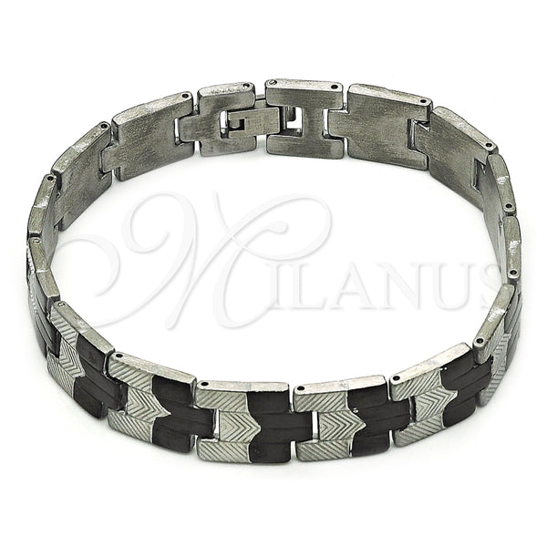 Stainless Steel Solid Bracelet, Polished, Two Tone, 03.114.0312.3.08