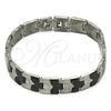 Stainless Steel Solid Bracelet, Polished, Two Tone, 03.114.0312.3.08