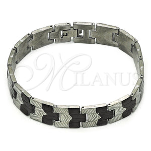 Stainless Steel Bracelet — Solid Bracelet Polished Two Tone 03. 12 MM — main product view — SKU 153804 | Acero Inoxidable brazalete — Solid Bracelet pulido Two Tone 03. 12 MM — SKU 153804