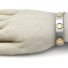Stainless Steel Solid Bracelet, Polished, Two Tone, 03.114.0385.2.08 (13 MM Thickness, 8 Inches Length)