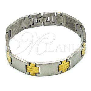 Stainless Steel Bracelet — Solid Bracelet Polished Two Tone 03. 13 MM — main product view — SKU 153818 | Acero Inoxidable brazalete — Solid Bracelet pulido Two Tone 03. 13 MM — SKU 153818