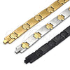 Stainless Steel Solid Bracelet, Polished, Two Tone, 03.114.0385.2.08 (13 MM Thickness, 8 Inches Length)