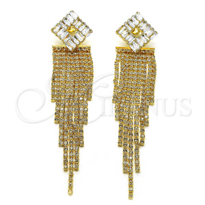 Gold Filled Ring — Long Earring Baguette Design with White Cubic Zirconia — main product view — SKU 153846 | Oro Laminado anillo — Long Earring Baguette diseño with blanco Cubic Zirconia — SKU 153846
