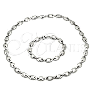 Stainless Steel Bracelet — Necklace and Bracelet Puff Mariner Design Polished 06. — main product view — SKU 153854 | Acero Inoxidable brazalete — Necklace and Bracelet Puff Mariner diseño pulido 06. — SKU 153854