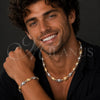 Stainless Steel Necklace and Bracelet, Puff Mariner Design, Polished, Two Tone, 06.116.0021.1.22