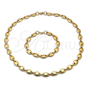 Stainless Steel Bracelet — Necklace and Bracelet Puff Mariner Design Polished 06. — main product view — SKU 153856 | Acero Inoxidable brazalete — Necklace and Bracelet Puff Mariner diseño pulido 06. — SKU 153856