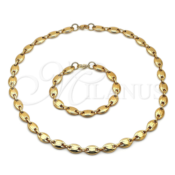 Stainless Steel Bracelet — Necklace and Bracelet Puff Mariner Design Polished 06. — main product view — SKU 153856 | Acero Inoxidable brazalete — Necklace and Bracelet Puff Mariner diseño pulido 06. — SKU 153856
