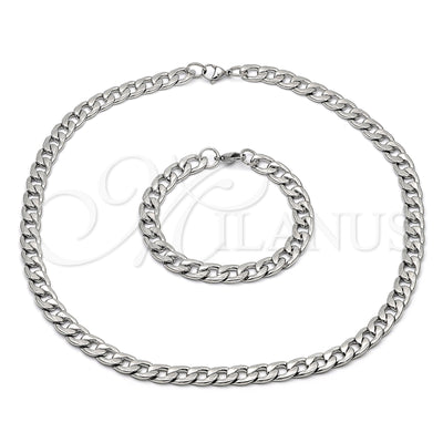 Stainless Steel Bracelet — Necklace and Bracelet Pave Cuban Design Diamond Cutting for wholesale, main product view