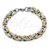 Stainless Steel Fancy Bracelet, Polished, Two Tone, 03.116.0030.09