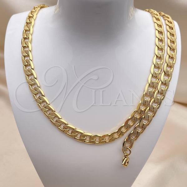 Stainless Steel Bracelet — Necklace and Bracelet Pave Cuban Design Diamond Cutting — alternate product view — SKU 153876 | Acero Inoxidable brazalete — Necklace and Bracelet Pave Cuban diseño Diamond Cutting — SKU 153876