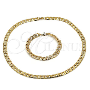 Stainless Steel Bracelet — Necklace and Bracelet Pave Cuban Design Diamond Cutting — main product view — SKU 153876 | Acero Inoxidable brazalete — Necklace and Bracelet Pave Cuban diseño Diamond Cutting — SKU 153876