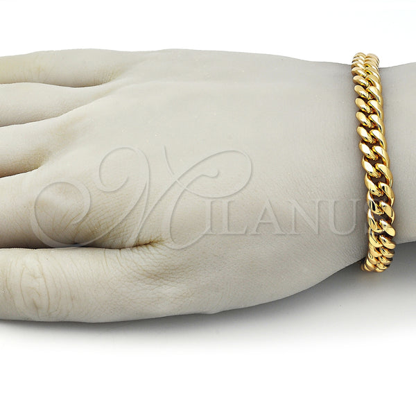 Stainless Steel Bracelet — Basic Bracelet Miami Cuban Design Polished 03. 08 — alternate product view — SKU 153889 | Acero Inoxidable brazalete — básico Bracelet Miami Cuban diseño pulido 03. 08 — SKU 153889