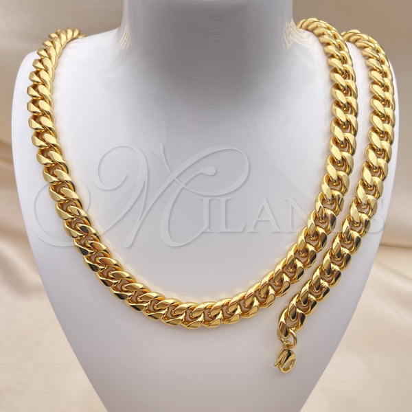 Stainless Steel Bracelet — Necklace and Bracelet Miami Cuban Design Polished 06. — alternate product view — SKU 153891 | Acero Inoxidable brazalete — Necklace and Bracelet Miami Cuban diseño pulido 06. — SKU 153891