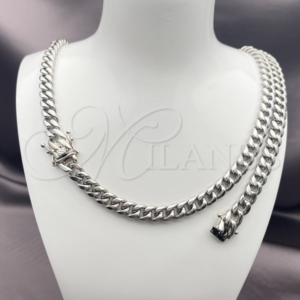 Stainless Steel Bracelet — Necklace and Bracelet Miami Cuban Design Polished 06. — alternate product view — SKU 153903 | Acero Inoxidable brazalete — Necklace and Bracelet Miami Cuban diseño pulido 06. — SKU 153903