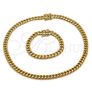 Stainless Steel Bracelet — Necklace and Bracelet Miami Cuban Design Polished 06. — main product view — SKU 153904 | Acero Inoxidable brazalete — Necklace and Bracelet Miami Cuban diseño pulido 06. — SKU 153904
