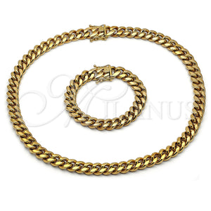 Stainless Steel Bracelet — Necklace and Bracelet Miami Cuban Design Polished 06. — main product view — SKU 153912 | Acero Inoxidable brazalete — Necklace and Bracelet Miami Cuban diseño pulido 06. — SKU 153912