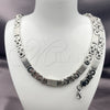 Stainless Steel Necklace and Bracelet, Polished, Steel Finish, 06.116.0049.22