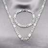 Stainless Steel Necklace and Bracelet, Polished, Steel Finish, 06.116.0049.22