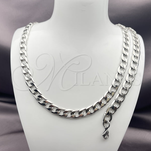 Stainless Steel Bracelet — Necklace and Bracelet Curb Design Polished 06. — alternate product view — SKU 153936 | Acero Inoxidable brazalete — Necklace and Bracelet Curb diseño pulido 06. — SKU 153936