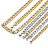 Stainless Steel Necklace and Bracelet, Curb Design, Polished, Steel Finish, 06.116.0051
