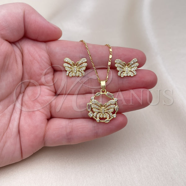 Gold Filled Ring — Earring and Pendant Adult Set Butterfly Design with — alternate product view — SKU 153983 | Oro Laminado anillo — Earring and Pendant Adult Set Butterfly diseño with — SKU 153983