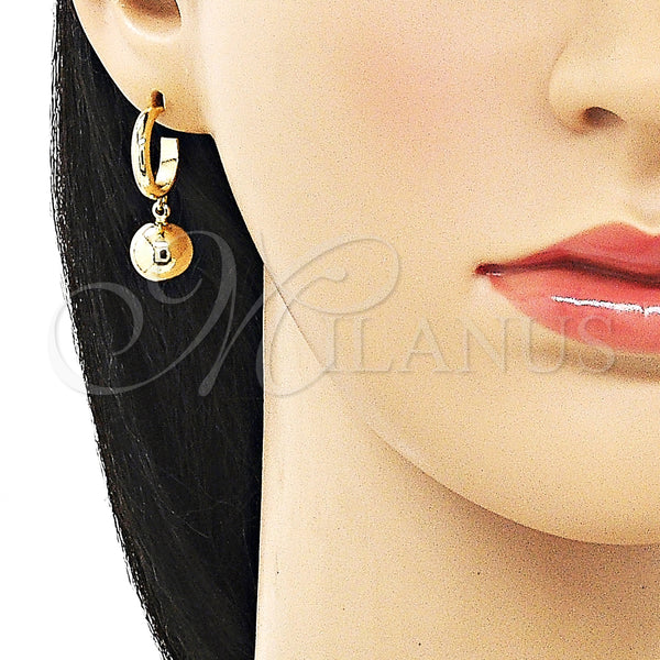 Gold Filled Ring — Dangle Earring Ball Design Polished 02. — alternate product view — SKU 153991 | Oro Laminado anillo — Dangle Earring Ball diseño pulido 02. — SKU 153991