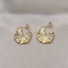 Oro Laminado Stud Earring, Gold Filled Style Polished, Golden Finish, 02.163.0219