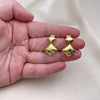 Oro Laminado Dangle Earring, Gold Filled Style Polished, Golden Finish, 02.368.0080