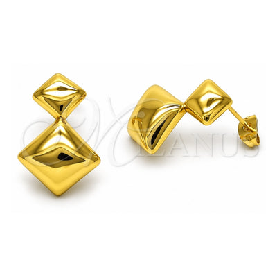 Oro Laminado Dangle Earring, Gold Filled Style Polished, Golden Finish, 02.368.0080