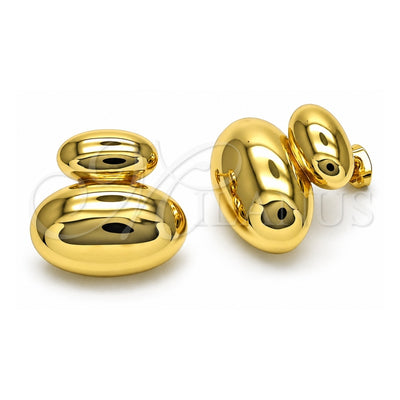 Oro Laminado Dangle Earring, Gold Filled Style Polished, Golden Finish, 02.368.0082