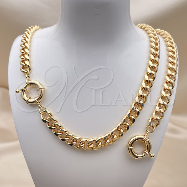Gold Filled Bracelet — Necklace and Bracelet Miami Cuban Design Polished 06. — alternate product view — SKU 154018 | Oro Laminado brazalete — Necklace and Bracelet Miami Cuban diseño pulido 06. — SKU 154018